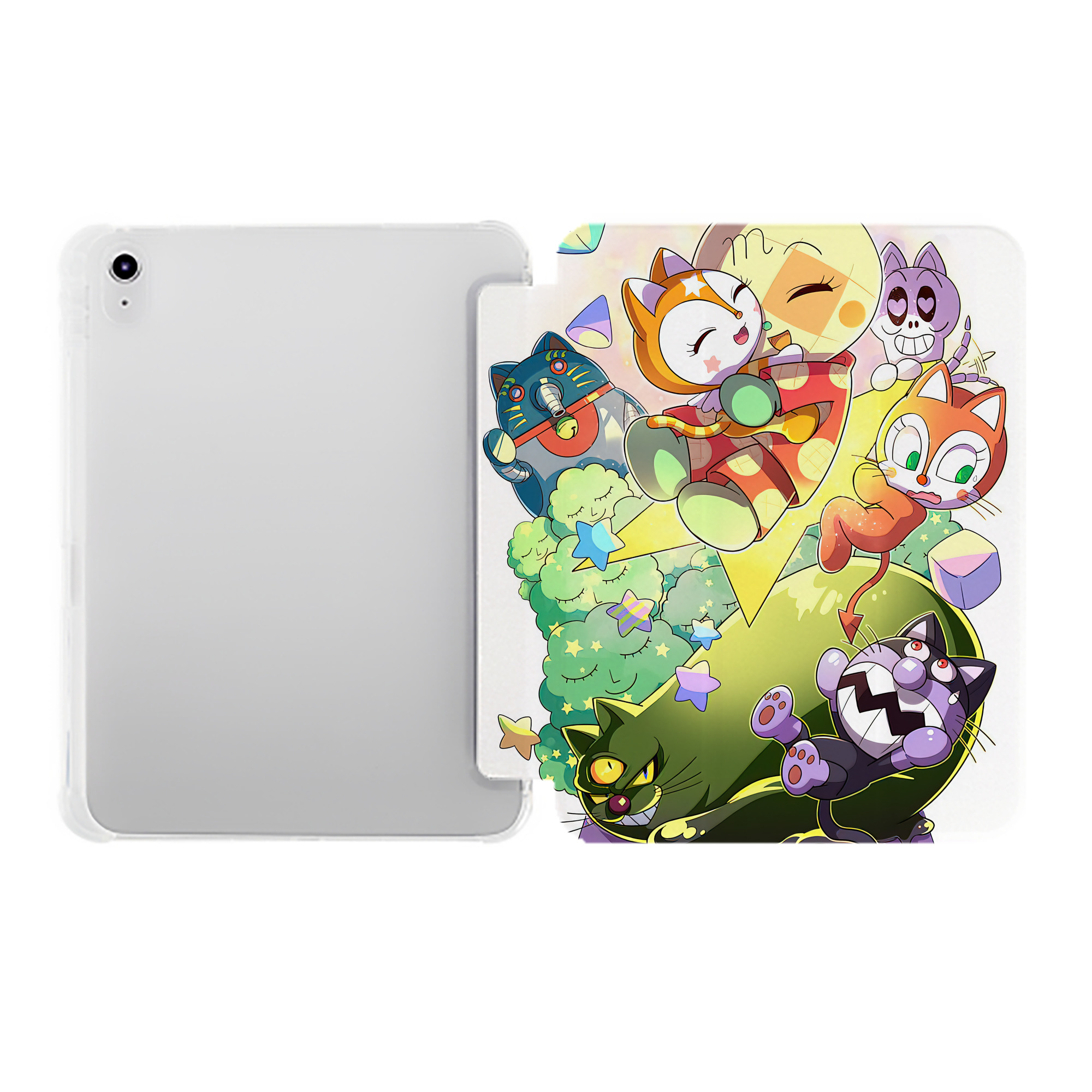 （画像用） アンパンマン Anpanman IPad ケース ペン収納付き 三つ折りスタンド PUレザー×シリコン 対応機種9.5/10.5/10.9インチ